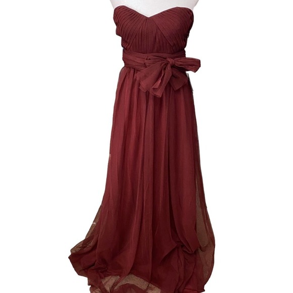 Birdy Grey Bridesmaid Christina Convertible Bridesmaid Dress Cabernet Size Small - Picture 1 of 14